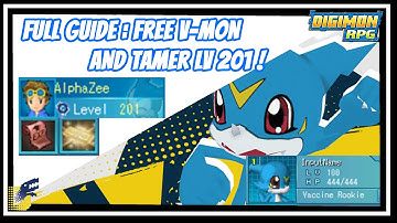 Digimon RPG - Full Event Guide for Free V-Mon & Jumping Tamer to Lv 201!