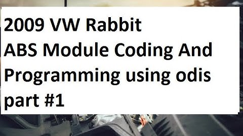 2009 VW Rabbit Use ABS Module Coding And Programming Using Odis part #1