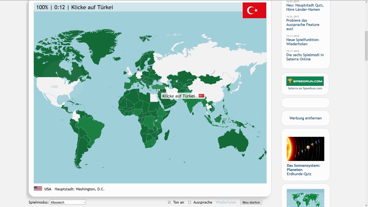 Seterra's 30 Most Populous Countries Pin Quiz 100 in 31 sec YouTube