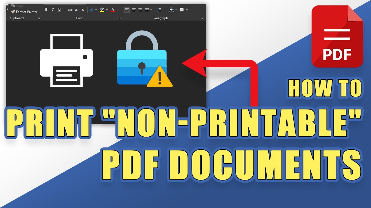 Narkoman Solrig forholdet SOLVED: How to PRINT "non-printable" PDF Documents Easily (3 Ways) - YouTube