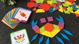 Pattern Blocks Puzzle Wood Shapes - Gioqo.com screenshot 1