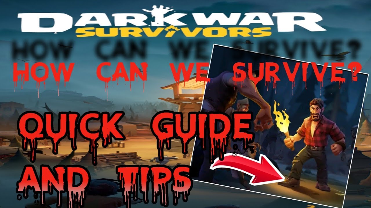 Dark War survivor quick guide tips YouTube