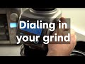 Dialing in your grind