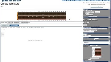 how to write guitar tabs using the standard editor in guitar tab creator.