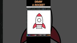 Make a Rocket Flat design with Inkscape #shorts