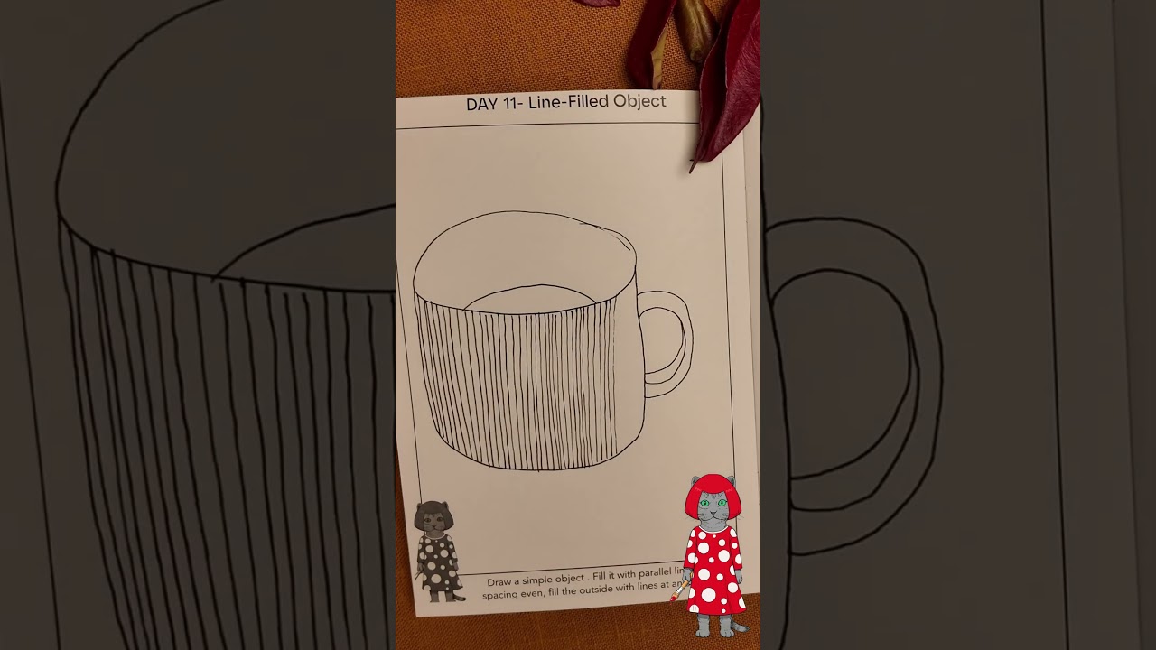 30 Daily Drawings with Katsama – Day 11: Line Filled Object 