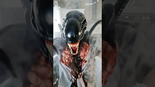 Chest Burster!! Transforming into a Xenomorph Alien #ai #alien #xenomorph