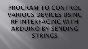 17. Rf With Arduino by Sending Strings