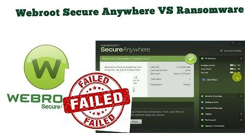 Webroot Secure Anywhere Vs Ransomware