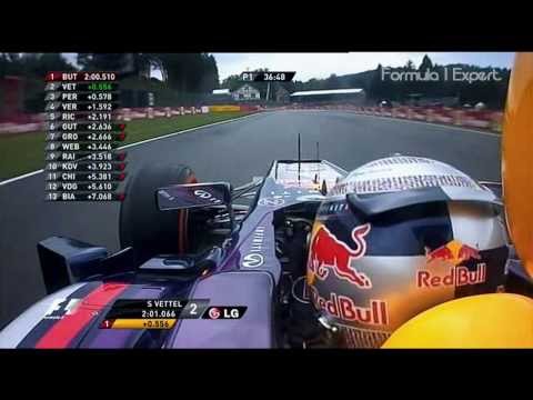 Sebastian Vettel Drift Slide - F1 Belgium GP 2013 FP1 (HD)