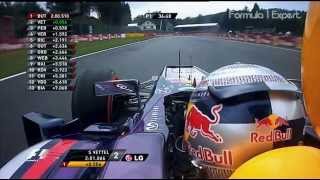 Sebastian Vettel Drift Slide - F1 Belgium Gp 2013 Fp1 Hd