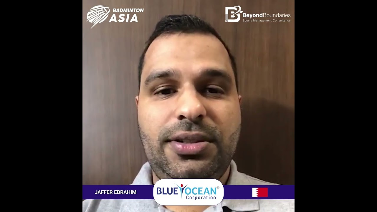 BWF's Dubai Badminton Development Manager Jaffer Ebrahim supports the Badminton Asia Championships