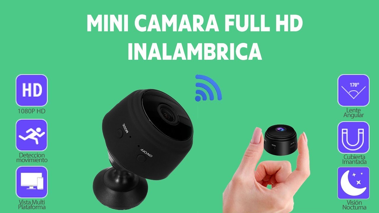 Como Usar Mini Camera Espia Wireless WiFi HD 1080P Camara Oculta, Visión  Nocturna 