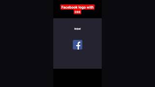facebook logo with css #shorts #webboss #facebook #css #logodesign #logomaker #logo #viral #short