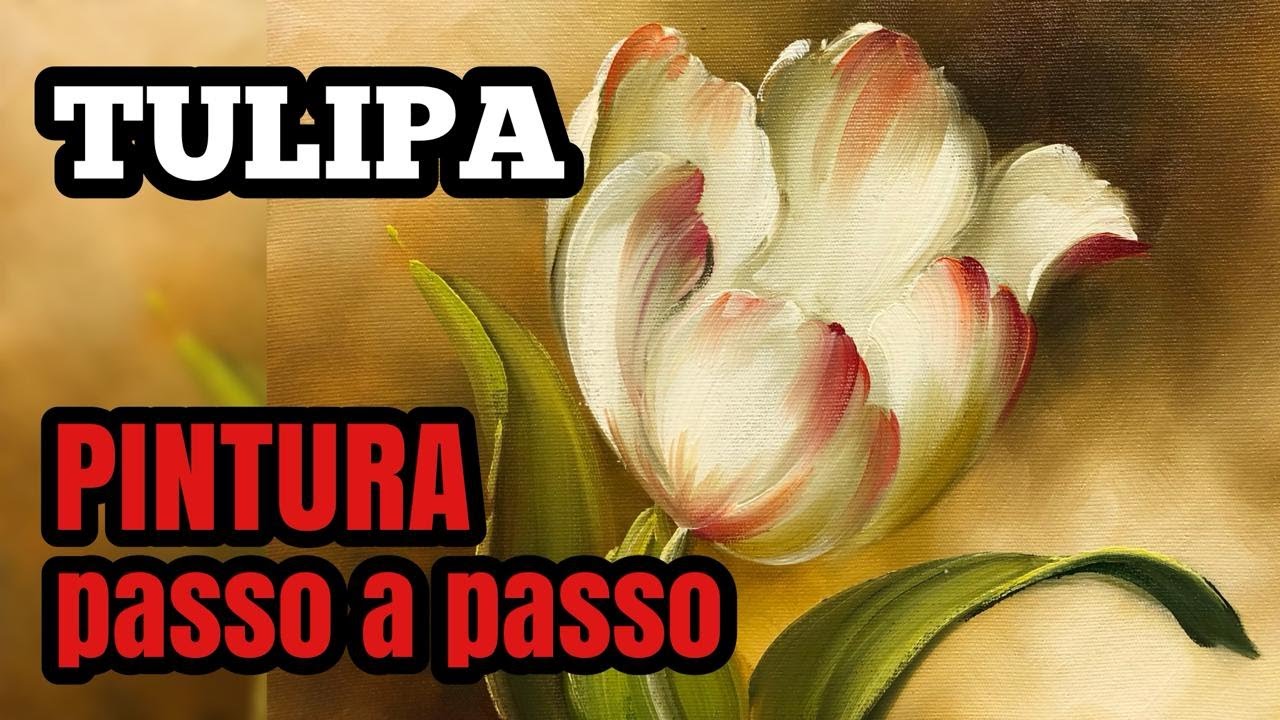 ПОКРАСКА ШАГ ЗА ШАГОМ / БЕЛЫЙ И КРАСНЫЙ ТЮЛЬПАН