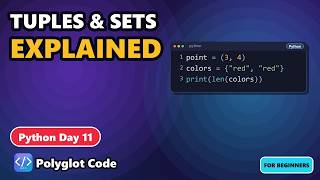 Python Tuples and Sets Explained Like You're 10 | Day 11 Python From Zero
