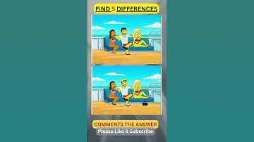 Brain exercise in 10 seconds : Find the 5 differences  #shorts #brainteasers #trending