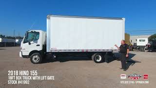 The Best Small Box Truck | 2018 Hino 155 18ft Box with Lift Gate