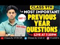 MID-TERM MOST IMPORTANT PYQ 🔥| CLASS:-9TH | TARGET 95+ | DAY -2 | BY VIVEK SIR