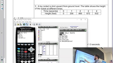 Algebra 2 - 4.8 Quadratic Regression