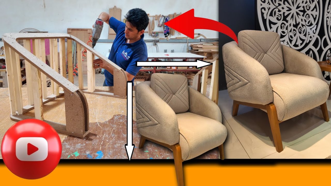 «DIY Роскошное кресло в доме — от дерева до вау»