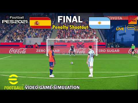 Spain vs Argentina | Final 2026 Penalty Shootout Simulation | Yamal vs Messi | eFootball PES 2021