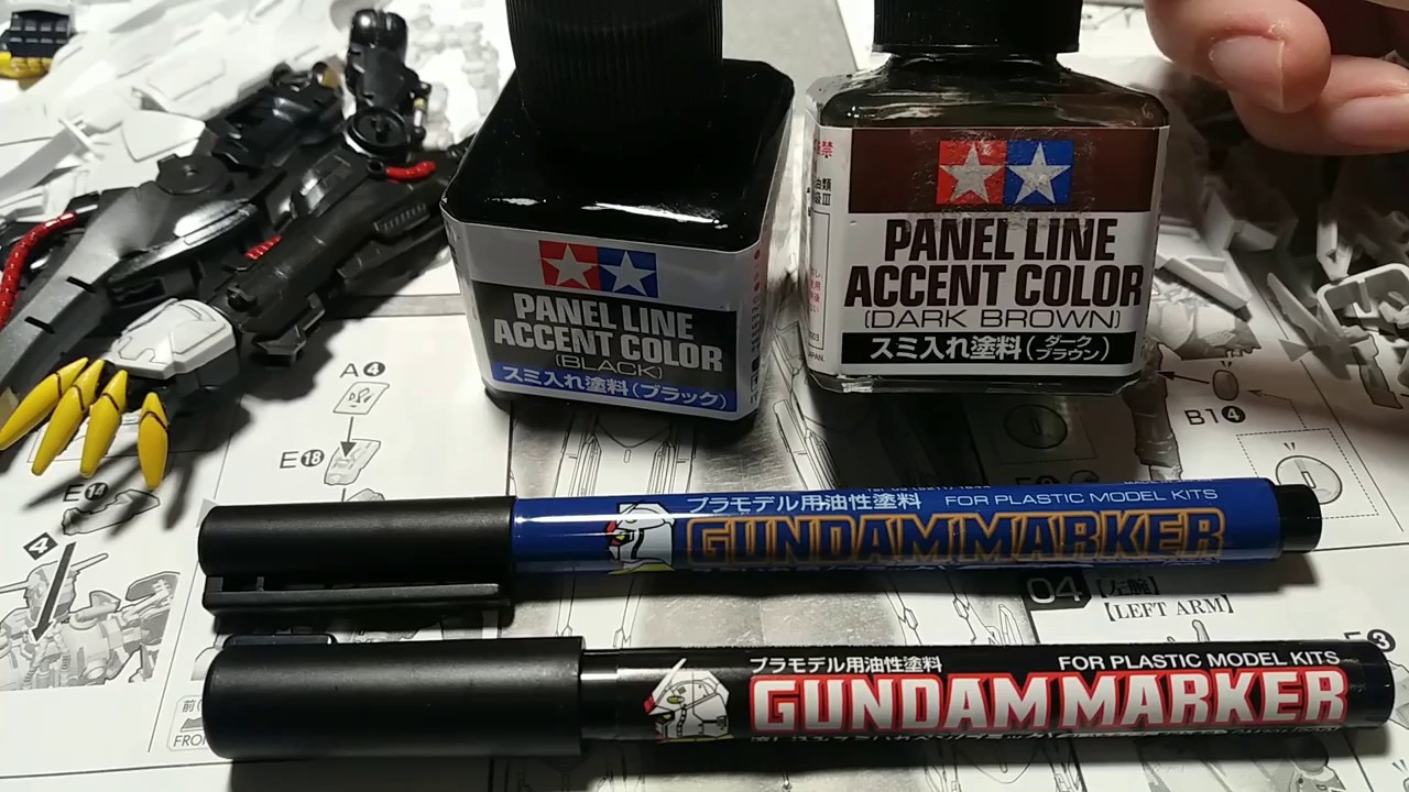 Panel lining options Tamiya vs Gundam Markers 