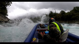 Jet Boating Hidden Falls Rapid, Hollyford River in the inflatable jet screenshot 4
