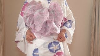 浴衣　帯の結び方　兵児帯　Yukata