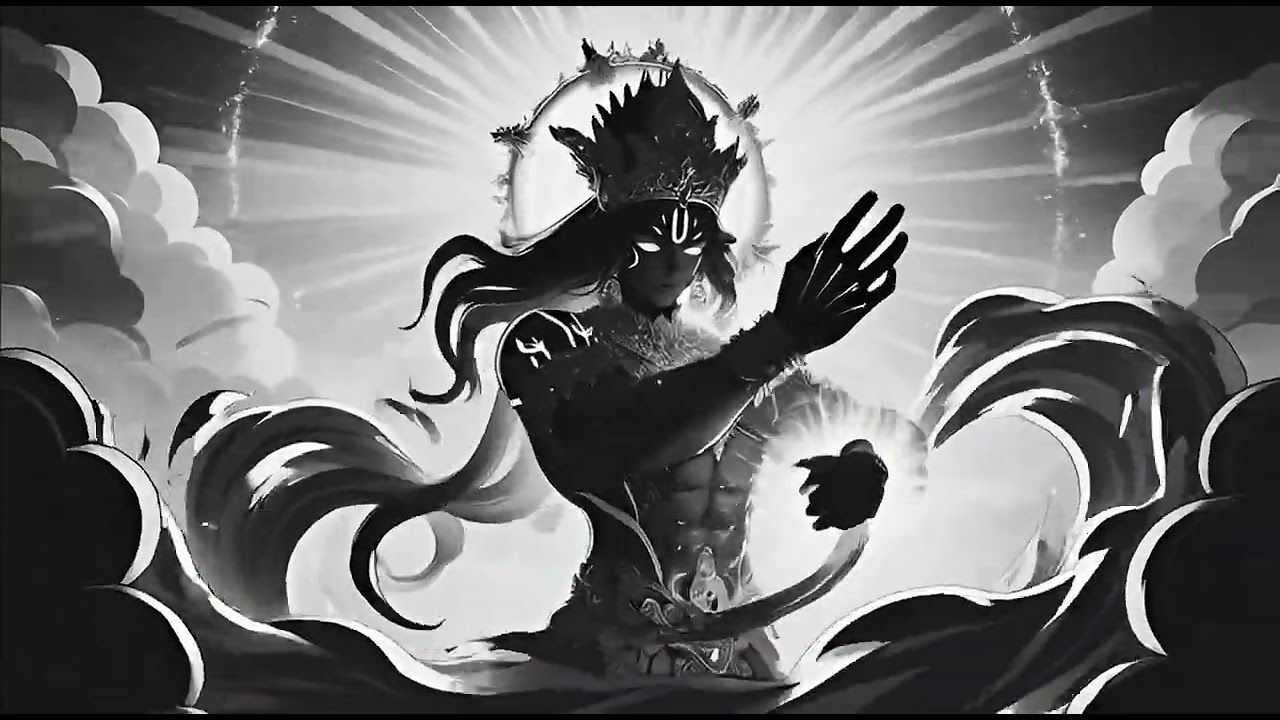 Most viral wallpaper in animation (lord Krishna showing divine powers)