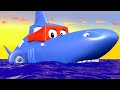 Carl the Super Truck -  The SHARK TRUCK - Car City & Monster Town ! Cars and Trucks Cartoon for kids