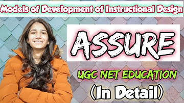 ASSURE | Models of Development of Instructional Design | UGC NET Education/SET | Inculcate Learning
