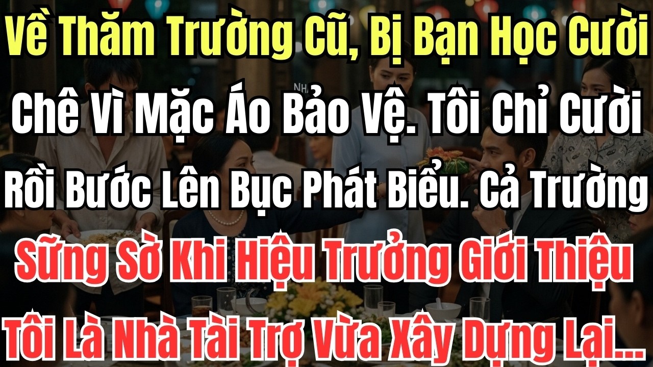 Về Thăm Trường Cũ, Bị Bạn Học Cười Chê Vì Mặc Áo Bảo Vệ. Tôi Chỉ Cười Rồi Bước Lên Bục Phát Biểu
