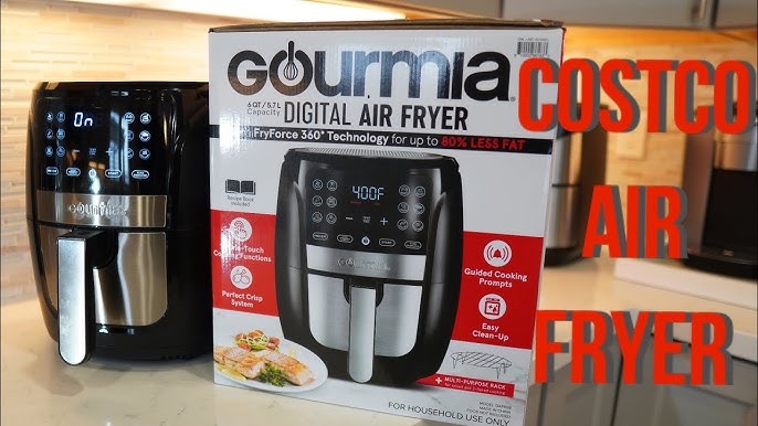 Gourmia 7 Qt Digital Air Fryer with Guided Cooking, Stainless Steel