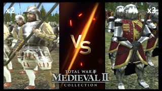 Can 2 Swiss Guard Units Hold 3 Dismounted English Knight Units?