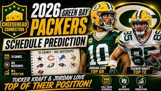 2026 Schedule prediction. Tucker Kraft contract extension and Jordan Love MVP season loading