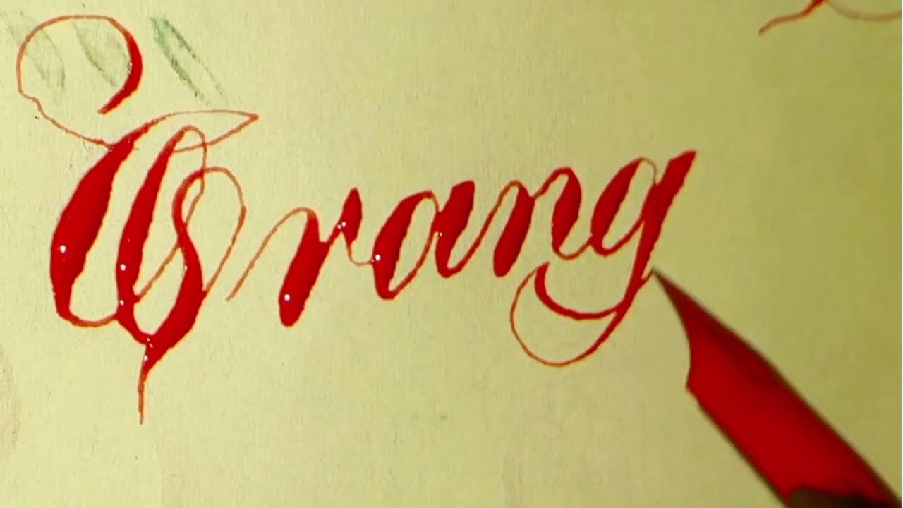 Orange 🍊 in Copperplate Calligraphy | Elegant Pointed Pen Script by Kaatib M Abubakkar