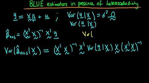 A Graduate Course in Econometrics Lecture 36 | BLUE Estimators with Heteroscedasticity GLS Part 1