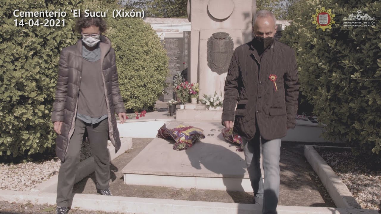 Acto completo en el Cementerio de 'El Sucu' (Xixón) 14 de Abril de 2021