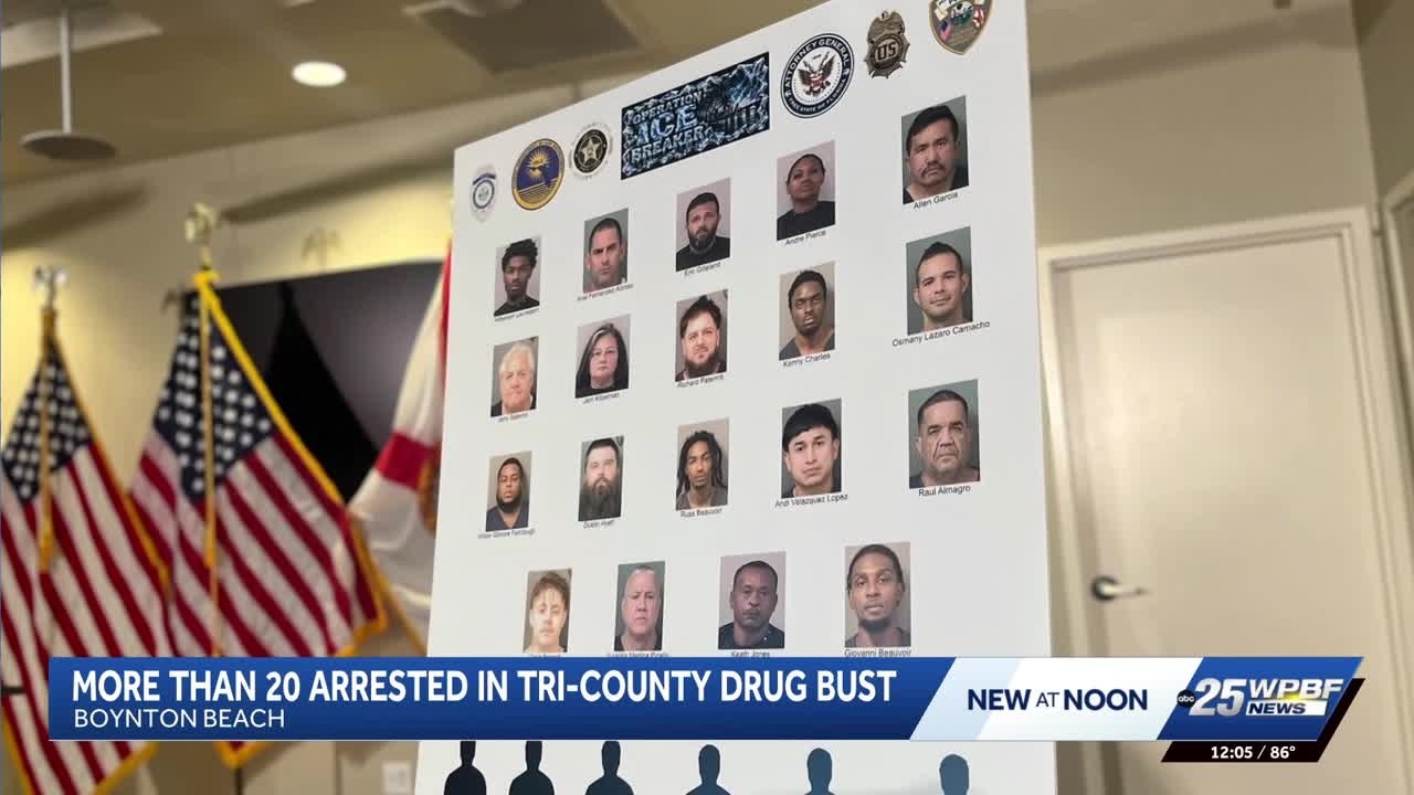 Florida drug bust leads to 25 arrests and seizure of fentanyl, meth and cocaine