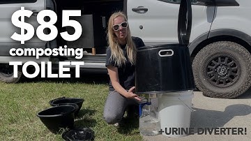 NO BUILD under $100 URINE DIVERTING Toilet | DIY Composting Toilet for FULL TIME TRAVEL