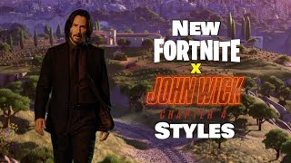 NEW John Wick Styles In Fortnite! Ft. JohnCena4622 & James12Burns