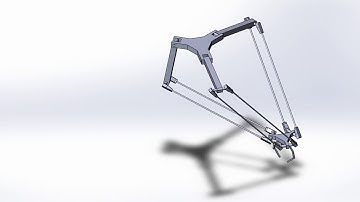 Delta platform pick and place robot Solidworks