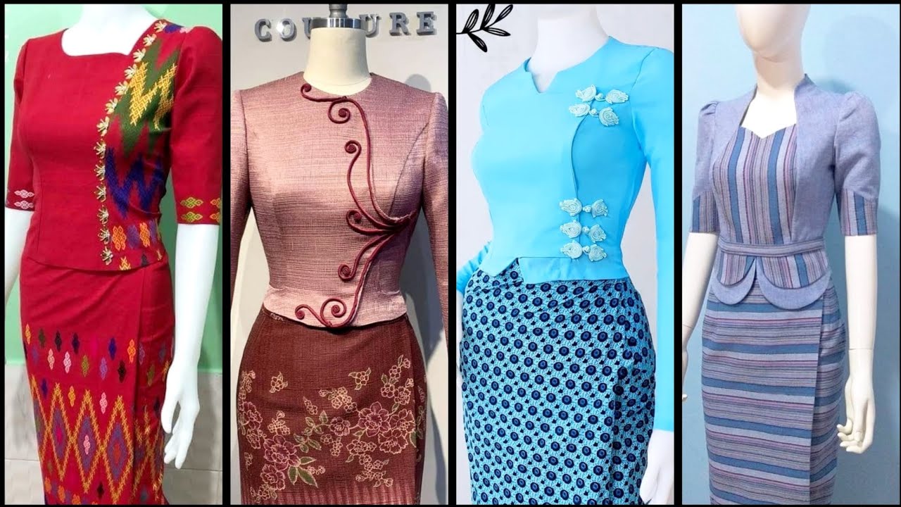 Stylish Burmese dresses|stunning casual wear Myanmar dresses collection part 2