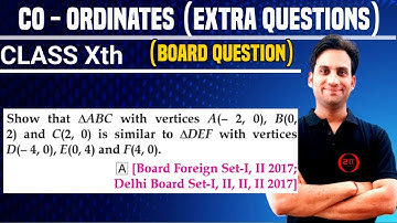Show that triangle ABC with vertices A(-2,0), B(0,2) and C(2,0) is similar to triangle DEF with