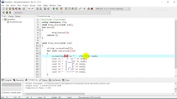 C++ Draw House Procedure with Line Buffering