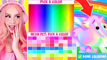 What color is a neon dog in Adopt Me?