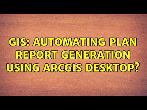 GIS: Automating plan report generation using ArcGIS Desktop?