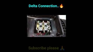 Star connection and Delta Connection in 3phase motor। shorts electricalstudy2_0 connection