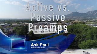 Active vs. passive preamps